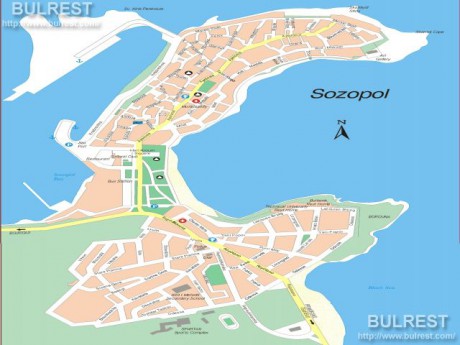 Mapa Sozopolu