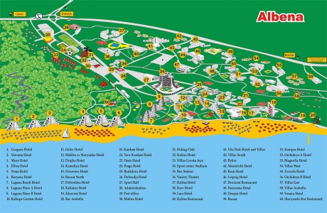Mapa Albeny